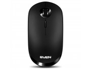 SVEN RX-570SW Bluetooth +Wireless, Optical Mouse, 2.4GHz, 800/1200/1600dpi, 3+1(scroll wheel) Silent buttons, built-in 400mAh battery, Rubber scroll wheel, Black